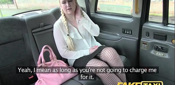  Fake Taxi Blonde likes older men in backseat of London cab